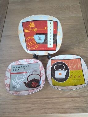 Sakura Tea House Stoneware Plates by Angela Staehling - Set of 3